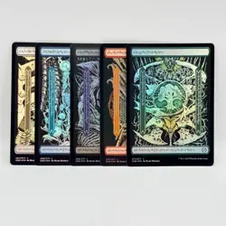 MTG Phyrexia All Will Be One Phyrexian Foil Basic Land Set 267-271 Mark Riddick - Image 2