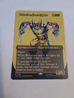 MTG Wolverine, Fierce Fighter (Borderless) Marvel Super Heroes - Image 1