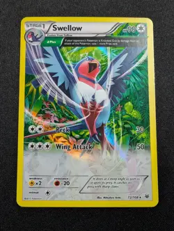 Pokemon Swellow 72/108 Holo Rare XY Roaring Skies NM - Image 1