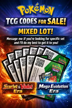50 Pokemon TCG Live Digital Code Cards - Instant Delivery - Mixed Lot - Image 1