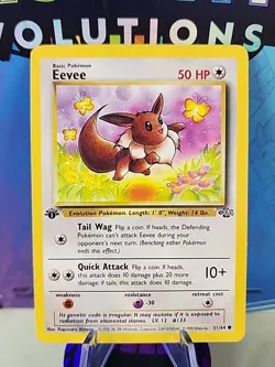 Eevee ⭐ 51/64 1st Edition Wizards Jungle 1999 Pokemon NM/LP - Image 1