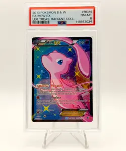 2013 POKEMON LEGENDARY TREASURES RADIANT COLLECTION MEW EX RC24/RC25 PSA 8 - Image 1