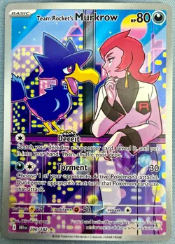 Team Rocket's Murkrow 200/182 - NM - Pokemon TCG Sv10: Destined Rivals Holo - Image 1