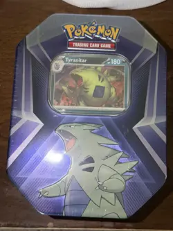 Pokemon: (Destined RIvals) Tyranitar Triple Whammy Collector's Tin *NEW SEALED* - Image 1