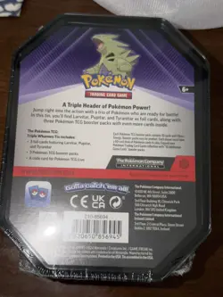 Pokemon: (Destined RIvals) Tyranitar Triple Whammy Collector's Tin *NEW SEALED* - Image 2
