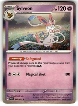 Sylveon 040/131 Holo Rare Prismatic Evolutions Pokemon Holo Near Mint - Image 1