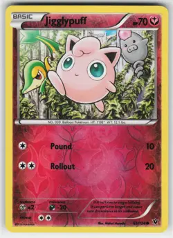 Jigglypuff 65 Reverse Holo 124 C Fates Collide Pokemon Moderately Played - Image 1