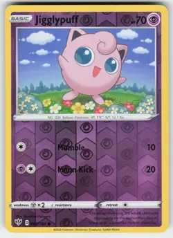 Jigglypuff 067/189 Common Darkness Ablaze Pokemon Reverse Holo Lightly Played - Image 1
