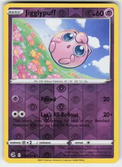 Jigglypuff 110/264 Common Fusion Strike Pokemon Reverse Holo Lightly Played - Image 1