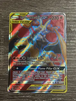 Charizard & Braixen GX 212/236 Full Art Ultra Rare Cosmic Eclipse English NM - Image 1