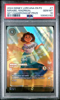 2024 DISNEY LORCANA EN P2-PROMO #7 MIRABEL MADRIGAL - FAMILY GATHERER PSA 10 - Image 1
