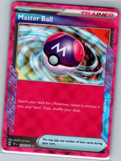 Master Ball 153/162 SV05: Temporal Forces - Pokemon Card - NM - Image 1