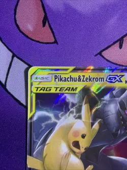 Pokemon TCG Pikachu & Zekrom GX Team Up Holo Card 33/181 NM Condition - Image 2
