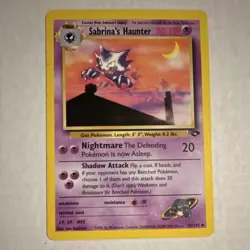 Pokemon TCG Gym Challenge 2-Card Lot Sabrina's Gastly and Sabrina's Haunter - Image 3
