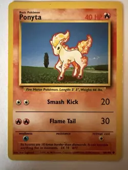 Pokemon Base Set Ponyta & Rapidash Card Lot 60/102 44/102 Vintage WOTC LP/MP - Image 3