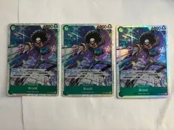 Bandai One Piece Card Game Brook SR OP15-032 Character Holo Lot of 3 English - Image 1
