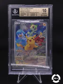 BGS 10 PRISTINE Pikachu 001/SV-P Scarlet Violet 2022 Japanese Promo Pokemon - Image 1