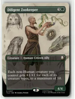 MTG Diligent Zookeeper 0327 Regular (Borderless) Avatar TLA NM - Image 1