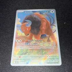 2026 Pokemon MEG Chaos Rising Tauros 96 /86 Illustration Rare Holo Full Art 002 - Image 4