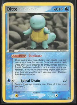 Ditto 64/113 Common Delta Species Pokemon Damaged - Image 1