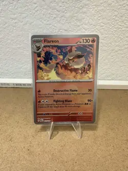Pokemon Flareon 13/131 Prismatic Evolutions Master Ball Pattern Rare NM - Image 1
