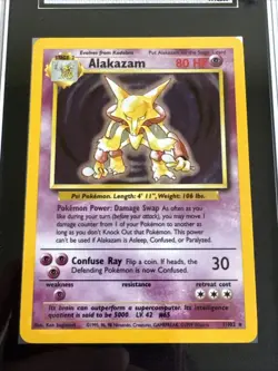 CGC 8.5 Pokemon Alakazam 1/102 Holo Unlimited Base Set English Graded CGC - Image 4