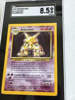 CGC 8.5 Pokemon Alakazam 1/102 Holo Unlimited Base Set English Graded CGC - Image 5