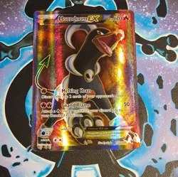 Pokemon Houndoom EX Full Art Ultra Rare Breakthrough Holo 170 HP 153/162 - Image 1
