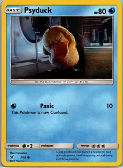 Psyduck 7/18 Detective Pikachu Pokemon TCG Holo C NM - Image 1