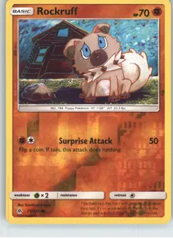Rockruff 75/131 Common Forbidden Light Pokemon Reverse Holo Near Mint - Image 1