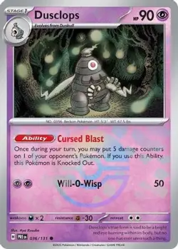 Dusclops (Poke Ball Pattern) 036/131 Holo Prismatic Evolutions NM - Image 1