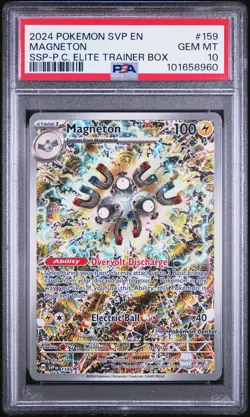 2024 POKEMON SVP EN-SV BLACK STAR PROMO #159 MAGNETON PSA 10 - Image 1