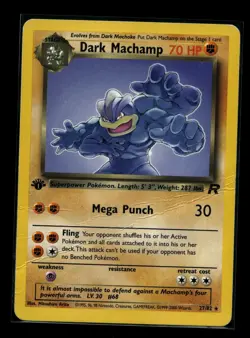 Pokemon Dark Machamp TCG 27/82 1st Edition Nonholo Rare WOTC DMG - Image 1
