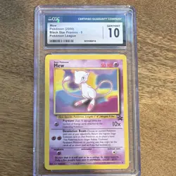 CGC 10 Mew Wotc Promo 08/53 Black Star Pokemon League 2000 English - Image 1
