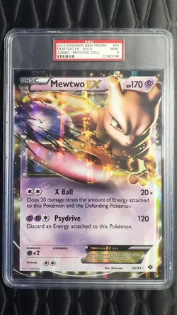 2012 Pokemon B&W #54 Mewtwo EX Half Art Mewtwo Collectors Box JUMBO PSA 9 - Image 1