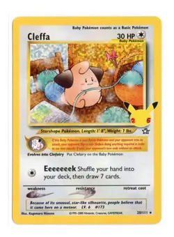 Cleffa 20/111 Classic Collection Holofoil Celebrations Pokemon NM - Image 1