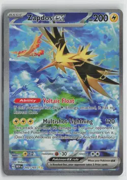 Zapdos ex 202/165 Special Illustration Rare 151 Pokemon NM - Image 1