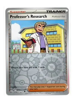 Professors Research (Oak) 122/131 C Reverse Holo Prismatic EvolutionS Pokemon LP - Image 1