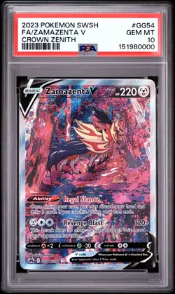 PSA 10 Zamazenta V GG54/GG70 Sword Shield Crown Zenith - Image 1