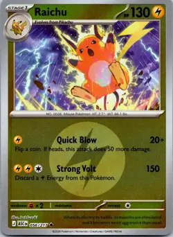 Raichu (Energy Symbol Pattern) 056/217 Ascended Heroes Pokemon Reverse Holo NM - Image 1