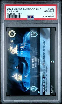 2024 DISNEY LORCANA EN 4-URSULA'S RETURN #222 THE WALL - BORDER FORTRESS PSA 10 - Image 1