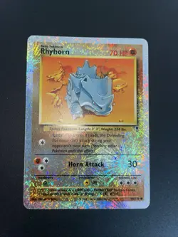 2002 POKEMON LEGENDARY COLLECTION #90/110 RHYHORN REVERSE FOIL - Image 1