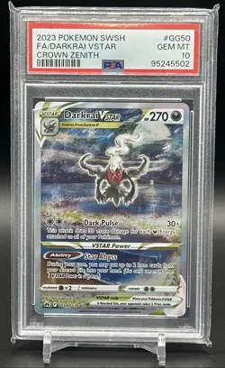 Pokemon Darkrai VSTAR Crown Zenith Galarian Gallery Full Alt Art #GG50 PSA 10 - Image 1