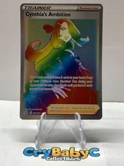 Pokemon Cynthia's Ambition 178/172 Brilliant Stars SWSH SECRET RARE TRAINER - Image 1