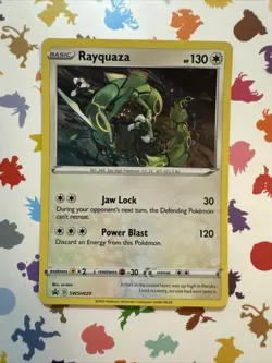 Rayquaza SWSH029 Holo Black Star Promo Pokemon SWIRL NM - Image 1
