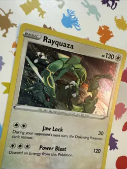 Rayquaza SWSH029 Holo Black Star Promo Pokemon SWIRL NM - Image 4