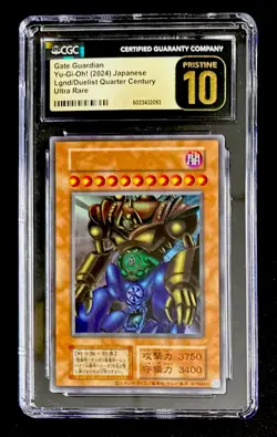 CGC Pristine 10 Gate Guardian YuGiOh TDPP Ultra Rare Japanese - Image 1