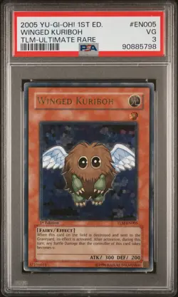 2005 YUGIOH 1ST ED TLM-EN005 WINGED KURIBOH ULTIMATE RARE PSA 3 VG #90885798 - Image 1