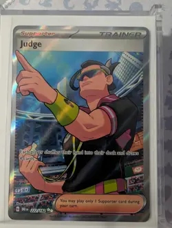 Judge – 222/182 – Destined Rivals – Ultra Rare – NM Pokemon Card - Image 1