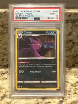 Pokemon crobat-holo psa gem mt 10 - Image 1